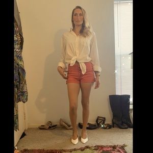 High-waisted triple button shorts